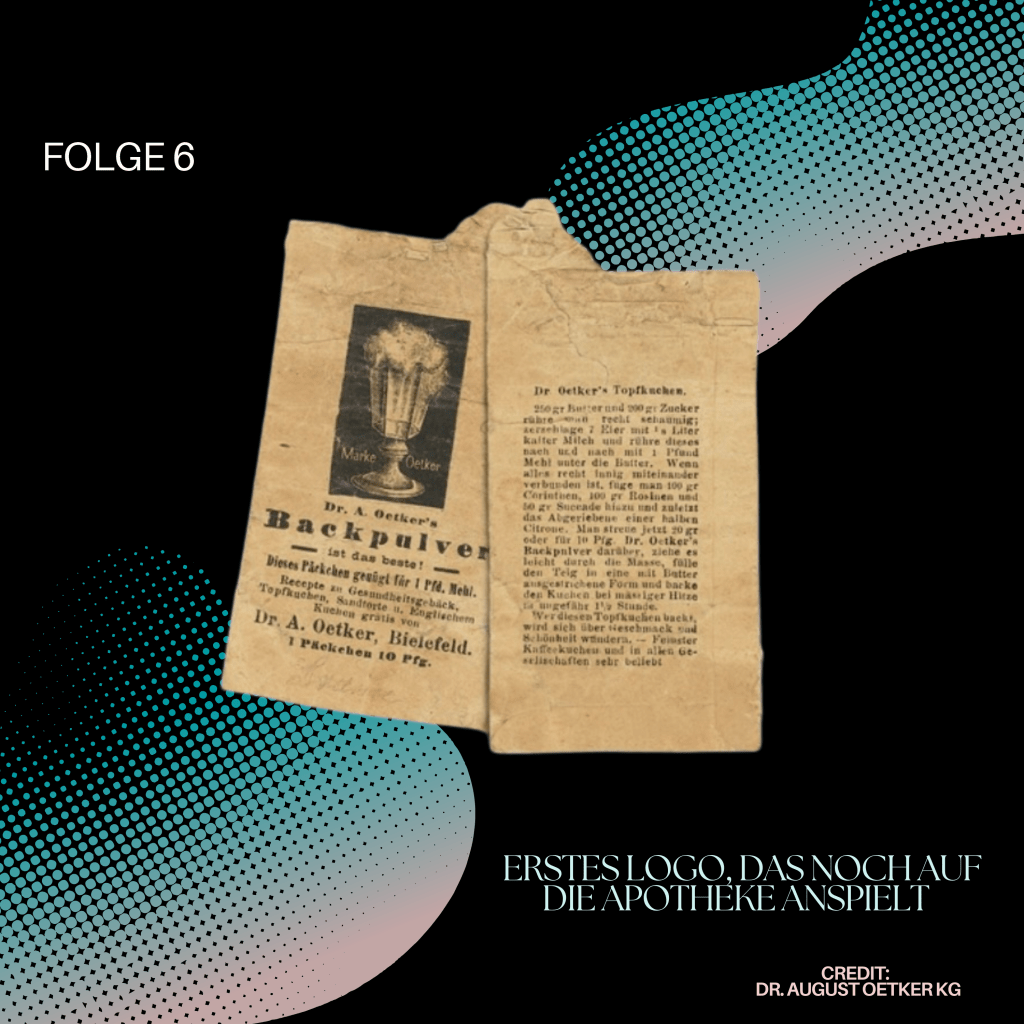 Die ersten Backpulvertütchen von Der Oetker